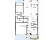 First floor plan of a large home with a 2-car garage, kitchen, Gathering room, dining area, study, and owner's retreat at 1559 Running Tide Pl, Sarasota, FL 34240