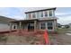New home's in-ground pool under construction with a covered patio and block construction at 1559 Running Tide Pl, Sarasota, FL 34240