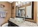 Bathroom showcasing vessel sink, tiled countertop, and shower with tiled surround at 34215 Kiefer Rd, Dade City, FL 33525
