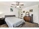 Bedroom featuring a ceiling fan, and carpet floors at 34215 Kiefer Rd, Dade City, FL 33525