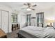 Bedroom featuring a ceiling fan, and carpet floors at 34215 Kiefer Rd, Dade City, FL 33525