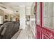 Inviting foyer with light gray wood-look floors, leading into the living spaces at 34215 Kiefer Rd, Dade City, FL 33525