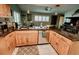 Kitchen features stainless steel appliances, wood cabinetry, granite countertops, and an undermount sink with pull-down faucet at 4434 Dewey Dr, New Port Richey, FL 34652