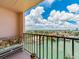Relaxing balcony with seating, offering views of the city skyline and waterfront at 51 Island Way # 800, Clearwater Beach, FL 33767
