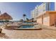 Resort style pool and spa offer relaxation and leisure with waterfront views at 51 Island Way # 800, Clearwater Beach, FL 33767