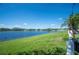 Green grass leading to a lake view at 5102 Pheasant Woods Dr, Lutz, FL 33558