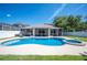 Backyard pool and spa with screened in porch at 5102 Pheasant Woods Dr, Lutz, FL 33558