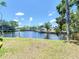 An aerial view of the property on the water, showcasing its desirable location and community at 5806 Portsmouth Dr, Tampa, FL 33615