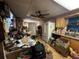 Outdated kitchen with vintage appliances and cabinets; needs remodeling and decluttering at 5853 39Th St N, St Petersburg, FL 33714