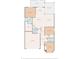 Detailed floor plan showcasing layout, room sizes, and the flow between living spaces at 6447 Bradford Woods Dr, Zephyrhills, FL 33542