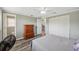Comfortable bedroom with closet and wood look floors at 8897 54Th N St, Pinellas Park, FL 33782