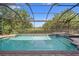 Sparkling pool and spa enclosed within a screened-in lanai, offering privacy and relaxation at 11729 Newberry Grove Loop, Riverview, FL 33579