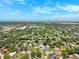 An aerial view showing the neighborhood's proximity to the water and community layout at 12156 Meadowbrook Ln, Largo, FL 33774