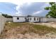 Backyard showing ample space with a full white fence, perfect for outdoor activities and privacy at 1328 Waikiki Way, Tampa, FL 33619