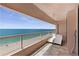 Beautiful balcony with loungers overlooking the beach and ocean at 1340 Gulf Blvd # 16F, Clearwater, FL 33767