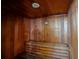 Enjoy the warmth and relaxation in the wood paneled community sauna at 1340 Gulf Blvd # 16F, Clearwater, FL 33767
