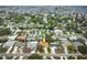 An aerial view capturing a beautiful neighborhood near the coast at 1370 Hill Dr, Largo, FL 33770