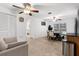 Open floor plan featuring dining table with room for six near kitchen and living room at 18093 Ohara Dr, Port Charlotte, FL 33948