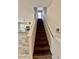 Carpeted staircase that offers a view of the kitchen and the first floor at 2612 E 26Th Ave, Tampa, FL 33605