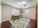 Bedroom with hardwood floors, a ceiling fan and Plantation shutters on the windows for lots of natural light at 3354 52Nd N St, St Petersburg, FL 33703