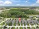 Located near lake and wooded area, enjoy the lush scenery from your aerial view, red pin indicates property location at 3800 Night Star, Odessa, FL 33556