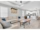 Open-concept living room with kitchen view, perfect for entertaining at 3800 Night Star, Odessa, FL 33556