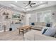 Comfortable living room with a large sectional sofa and accent wall at 3800 Night Star, Odessa, FL 33556