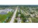 Aerial photo shows the proximity of the house to main thoroughfare and other neighborhoods at 5895 16Th N St, St Petersburg, FL 33703