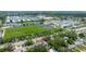 Aerial photo shows the proximity of the house to schools, shopping and neighborhoods at 5895 16Th N St, St Petersburg, FL 33703