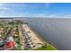 Stunning aerial view of beachfront homes lining the coast with access to tranquil waters at 6186 Seaside Dr, New Port Richey, FL 34652