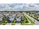 A high-angle view of a perfectly manicured residential area full of matching homes at 7517 Notched Pine Bnd, Wesley Chapel, FL 33545