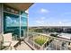 Expansive balcony view showing the city skyline, and peaceful waterfront from this stylish condo at 777 N Ashley Dr # 1903, Tampa, FL 33602