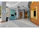 Grand lobby with unique modern design elements, beautiful tile work, and comfortable seating areas at 777 N Ashley Dr # 1903, Tampa, FL 33602