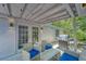 Enjoy outdoor entertaining on this covered patio with wicker furniture and a gas grill at 8108 E 19Th Ave, Tampa, FL 33619