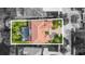Aerial view of the property at 8358 Dunham Station Dr Tampa, FL, featuring a pool, patio and landscaping at 8358 Dunham Station Dr, Tampa, FL 33647