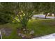 Expansive backyard featuring mature trees and lush landscaping at 8624 Snowy Owl Way, Tampa, FL 33647