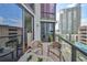 Private balcony with outdoor seating and stunning city views from a high rise building at 1 Beach Se Dr # 811, St Petersburg, FL 33701