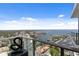 Balcony with distant sculpture showcasing stunning waterfront views and city skylines at 100 1St N Ave # 3905, St Petersburg, FL 33701