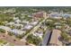 Overhead shot displaying a neighborhood with shops and restaurants nearby at 1269 Drew St, Clearwater, FL 33755