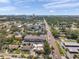 A vibrant neighborhood captured from an aerial view, with tree lined streets at 1269 Drew St, Clearwater, FL 33755