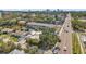 An aerial perspective reveals the building's prime location near a busy street with surrounding trees at 1269 Drew St, Clearwater, FL 33755