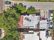 Aerial photo of the building with a backyard and a parking lot at 1269 Drew St, Clearwater, FL 33755