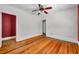 Bedroom featuring hardwood floors and neutral paint at 1269 Drew St, Clearwater, FL 33755