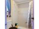 Bathroom with a shower/tub combo, a toilet, and a small window at 2436 Nuremberg Blvd, Punta Gorda, FL 33983