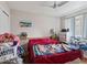 Bedroom with a ceiling fan at 2436 Nuremberg Blvd, Punta Gorda, FL 33983
