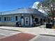 Exterior of a blue Greek steak restaurant on a street corner at 2807 Miriam S St, Gulfport, FL 33711