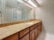 Bathroom vanity featuring granite countertops, wood cabinets, and crystal knobs at 307 Fern Cliff Ave, Temple Terrace, FL 33617