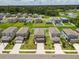 Aerial view shows the properties well-maintained yards and lush greenery, providing a serene and picturesque setting at 36412 Garden Wall Way, Zephyrhills, FL 33541