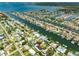 Gorgeous aerial view of a beautiful waterfront neighborhood with canals and houses with boat docks at 3944 49Th S Ave, St Petersburg, FL 33711