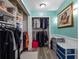 Walk-in closet with organized storage shelves, hanging racks, and plenty of space at 3944 49Th S Ave, St Petersburg, FL 33711